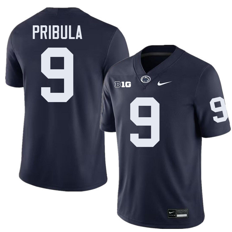 Beau Pribula Penn State Jersey,PSU Nittany Lions #9 Beau Pribula Football Uniforms-Navy